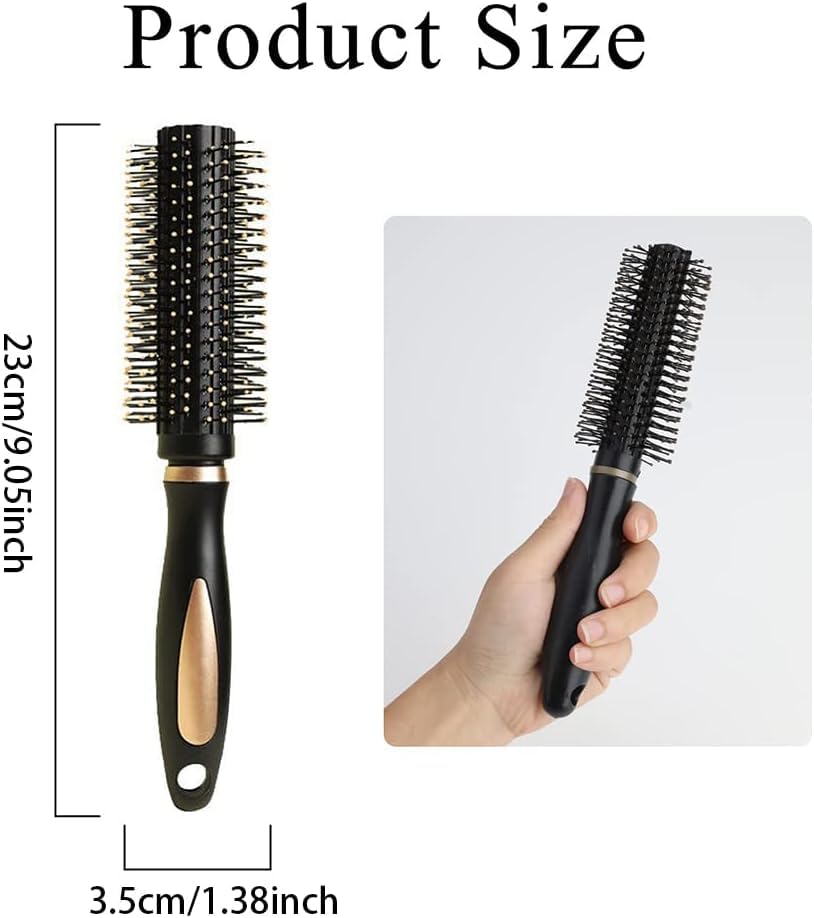 Professional Hair Roller Brush for Blow Drying - Volumizing & Smoothing Styling Tool for Women | Creates Perfect Curls & Waves at Home | Includes Free Tail Comb | Ideal for Daily Styling, Salon-Like Results & Quick Hair Prep