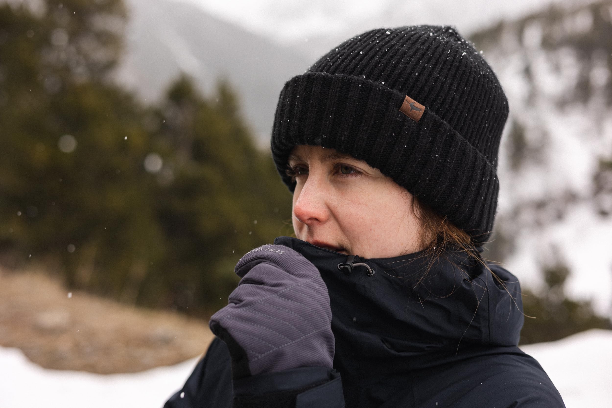 SEALSKINZ Unisex Waterproof Winter Beanie Hat for Men & Women - Cold Weather Roll Cuff Thermal Cap for Skiing, Snowboarding & Outdoor Activities