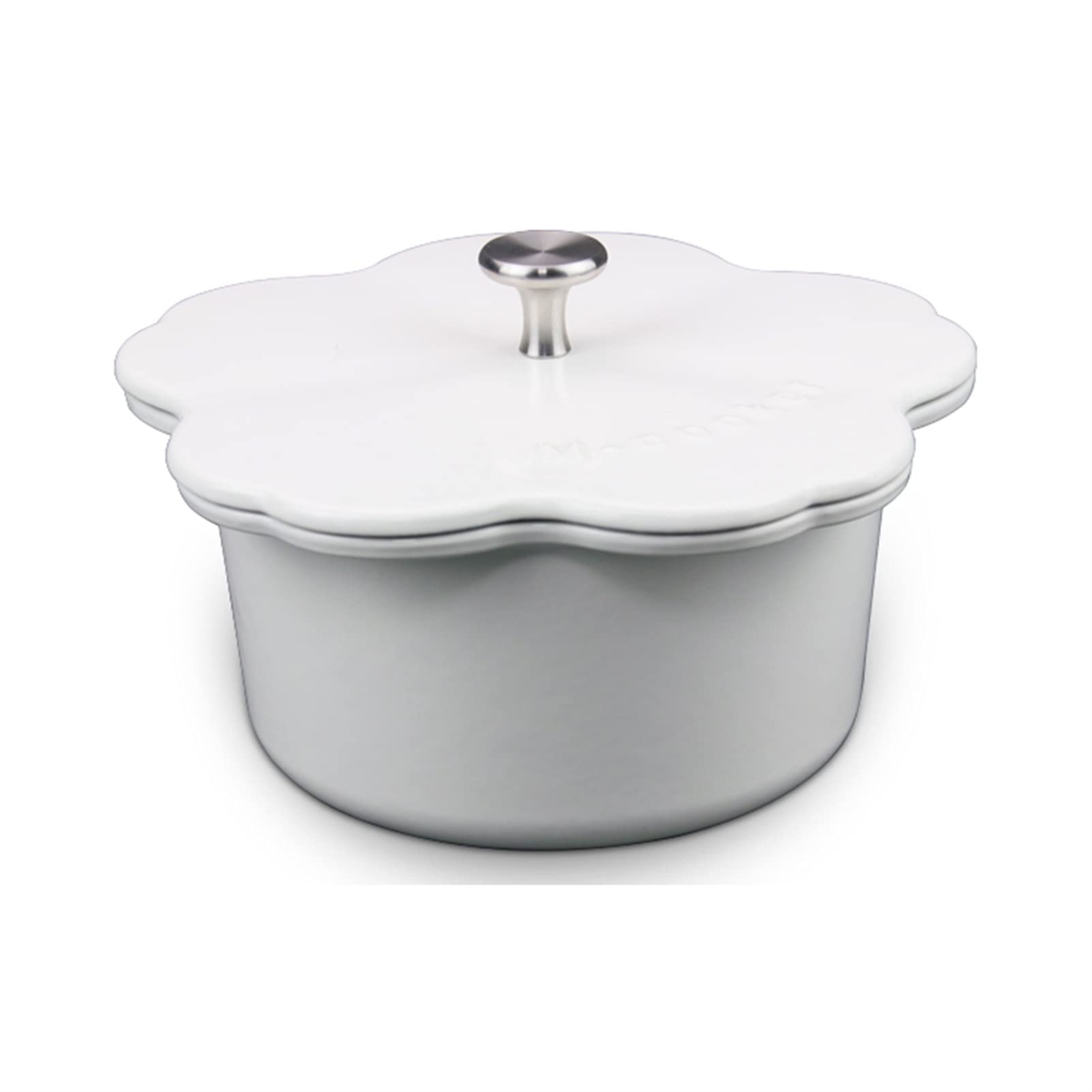 2 Quart Enameled Cast Iron Casserole Dish - White Dutch Oven for Baking, Braising & Slow Cooking - Perfect for Soups, Stews & Casseroles (2.2L Capacity)