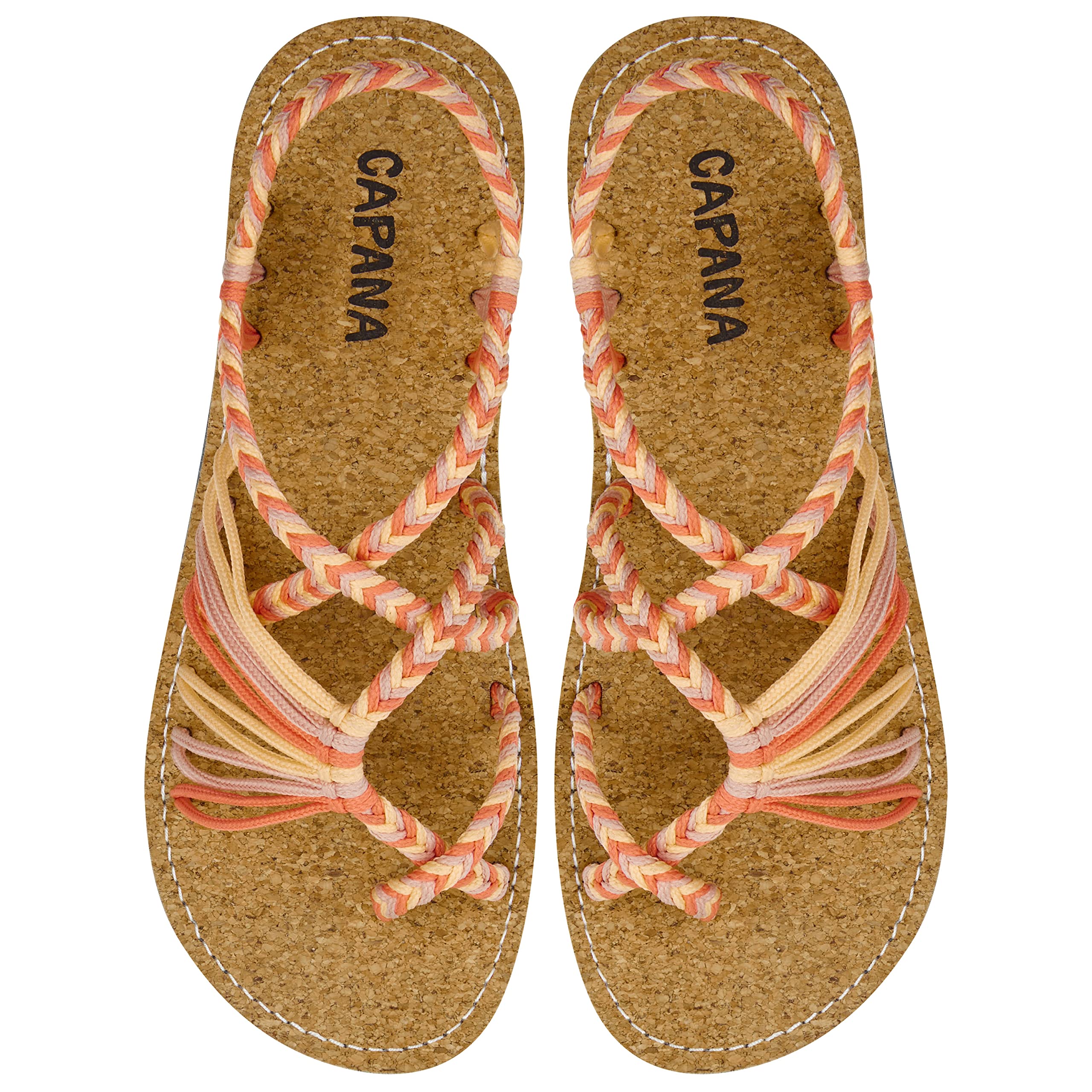 Handwoven Women's Boho Flat Sandals - Comfortable Strappy Rope Sandals for Walking, Beach & Water Activities | Breathable Braided Summer Sandals for Casual Outings, Vacations & Outdoor Adventures