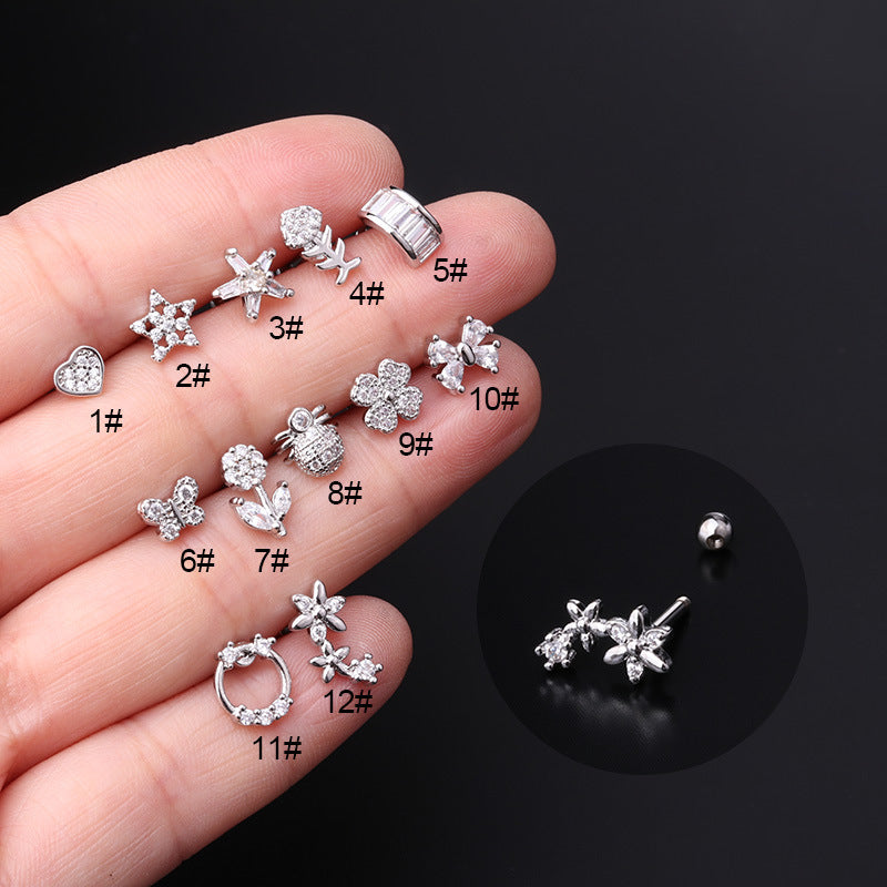16G Silver Fish Bone Cartilage Barbell Piercing Jewelry - Stainless Steel Body Jewelry for Helix, Tragus, or Ear Cartilage Piercings | Perfect for Everyday Wear or Special Occasions | HSPJ324
