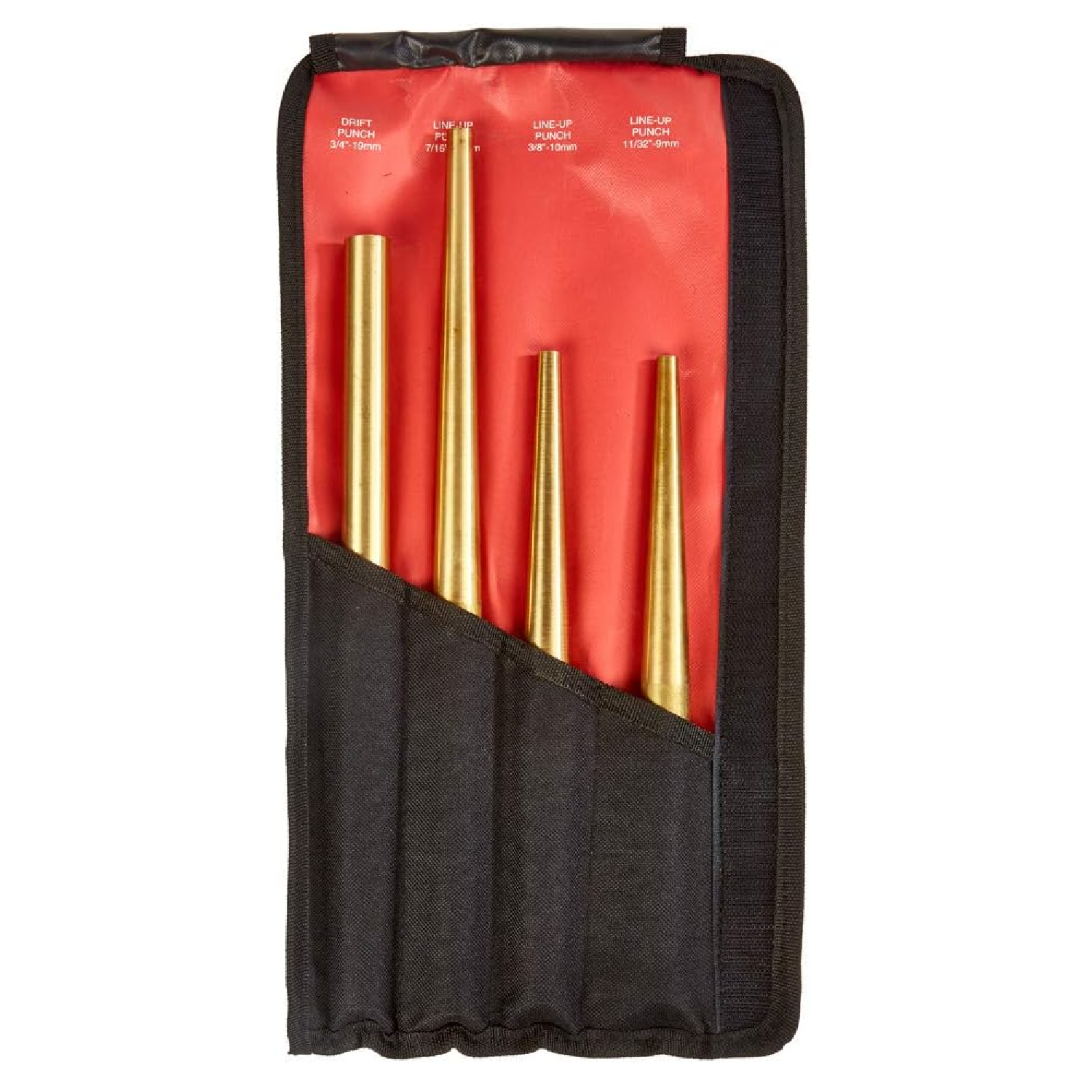 Mayhew 61363 4-Piece Extra Long Brass Punch Set - Durable Tool for Metalworking, Woodworking & Automotive Repair | Perfect for Mechanics, DIY & Professional Use
