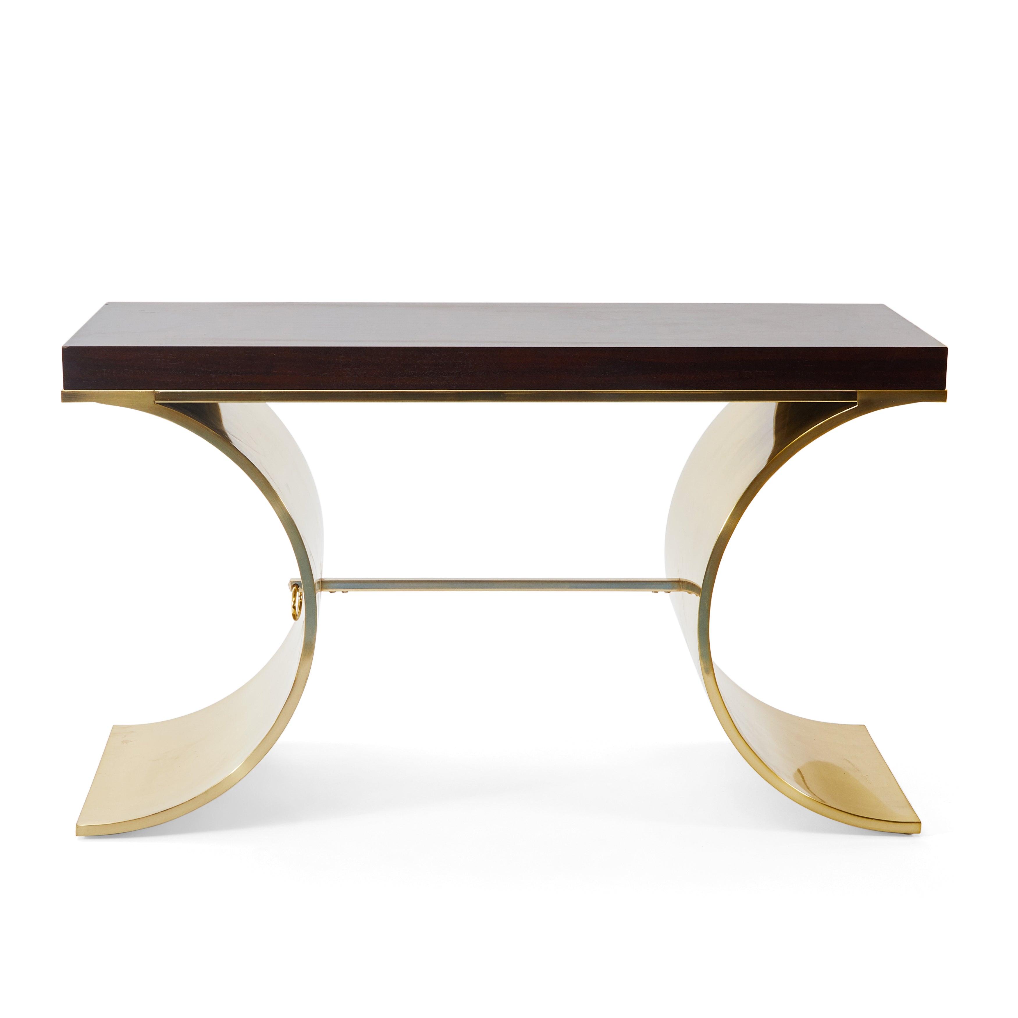 Elegant Black and Gold Art Deco Console Table - Mid-Century Modern Entryway Sofa Table for Hallway, Living Room & Foyer Decor