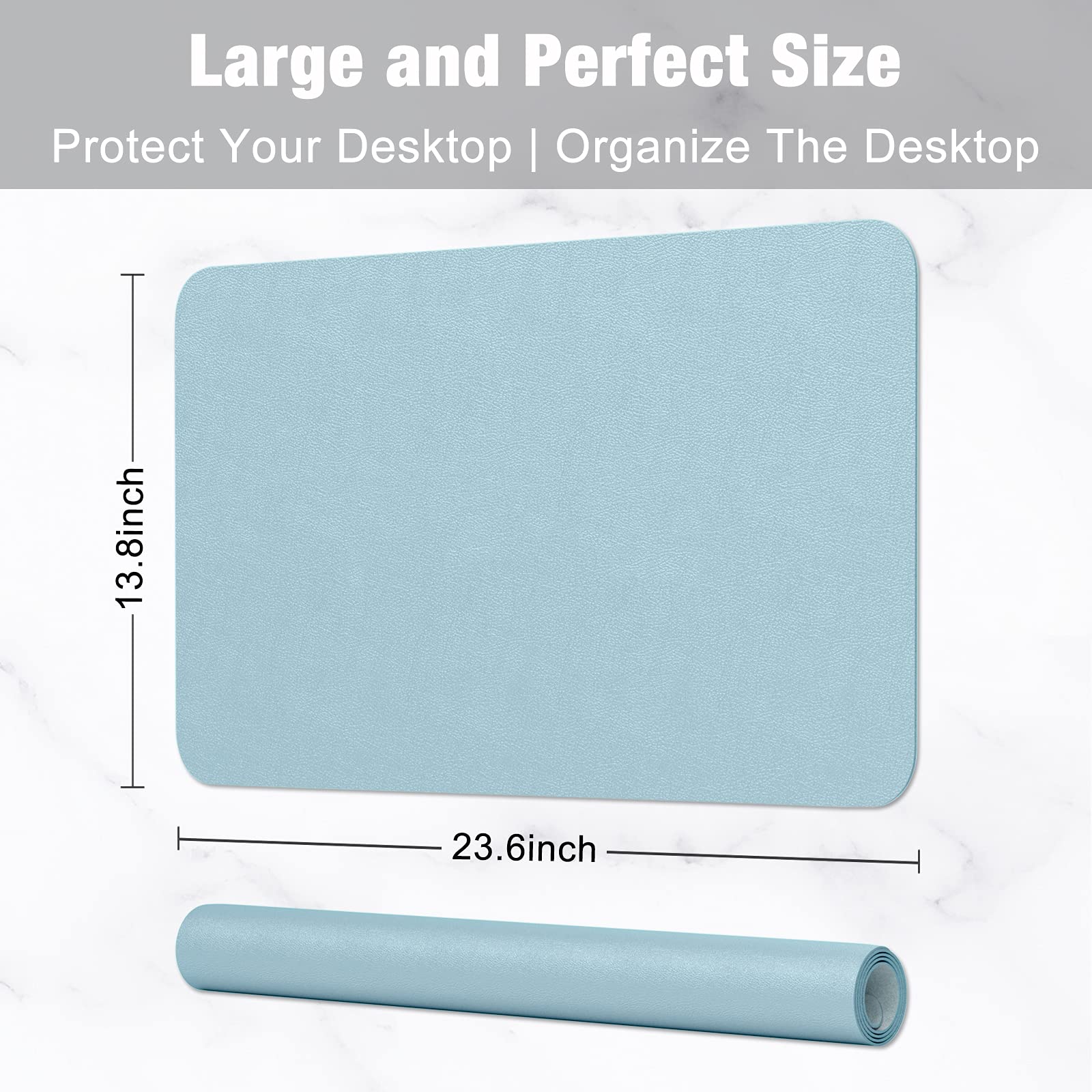 Premium PU Leather Desk Pad - 23.6