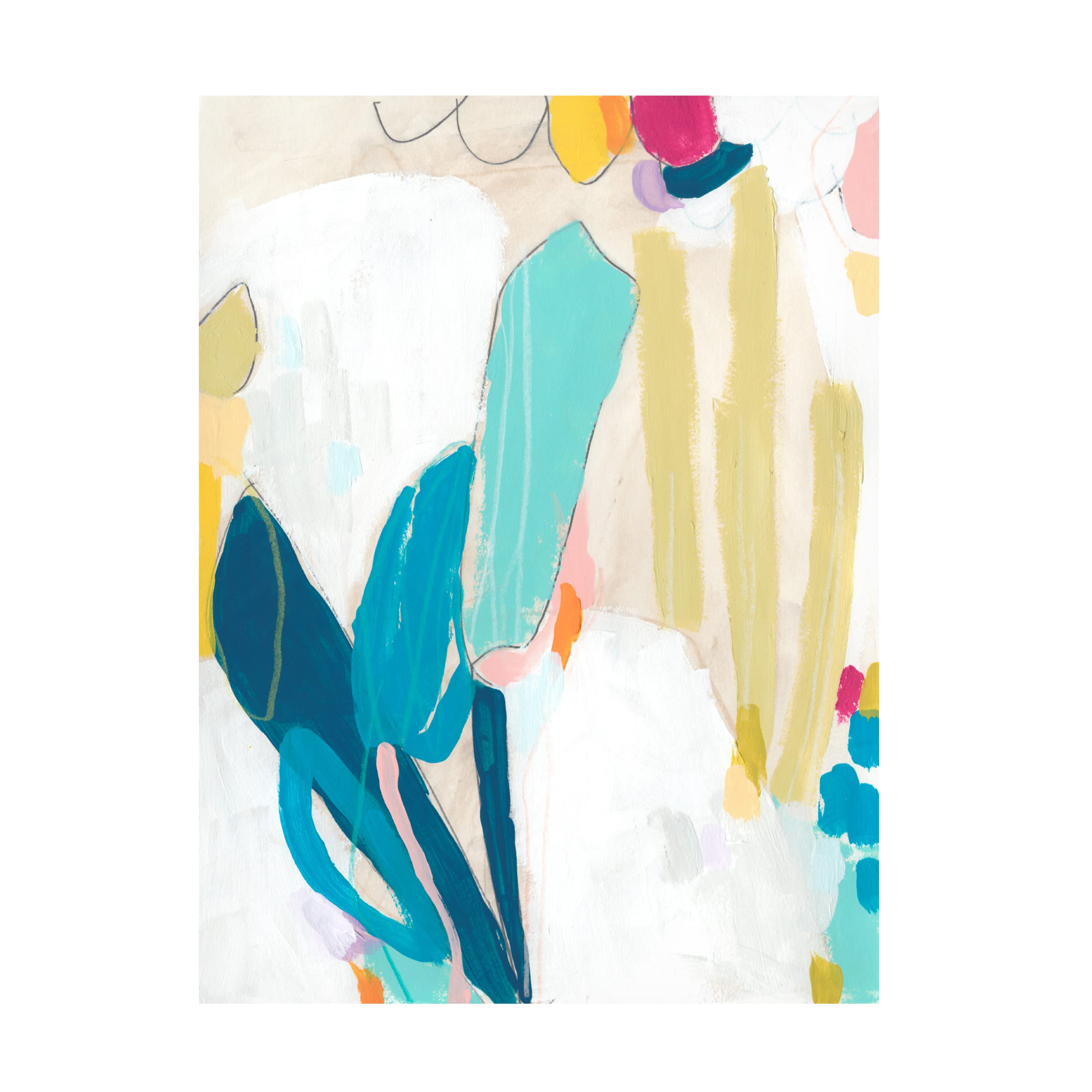 Trademark Fine Art 'Mosaic Dream II' Canvas Wall Art by June Erica Vess - Modern Abstract Painting for Living Room, Bedroom & Office Decor