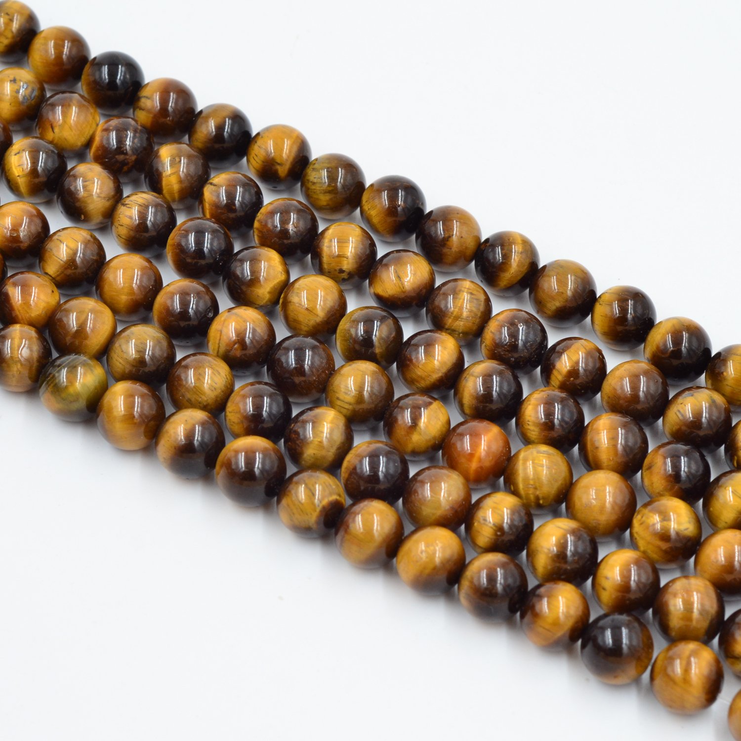 Tiger Eye Natural Gemstone Loose Beads 12mm - High Quality Crystal Energy Stone for Jewelry Making, Healing & Chakra Balancing | DIY Bracelets, Necklaces & Spiritual Crafts
