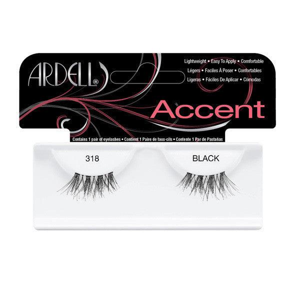 Ardell Accent Lashes 318 - Black False Eyelashes for Natural Look, Easy to Apply, Reusable (61318) - Perfect for Parties, Weddings & Everyday Glam