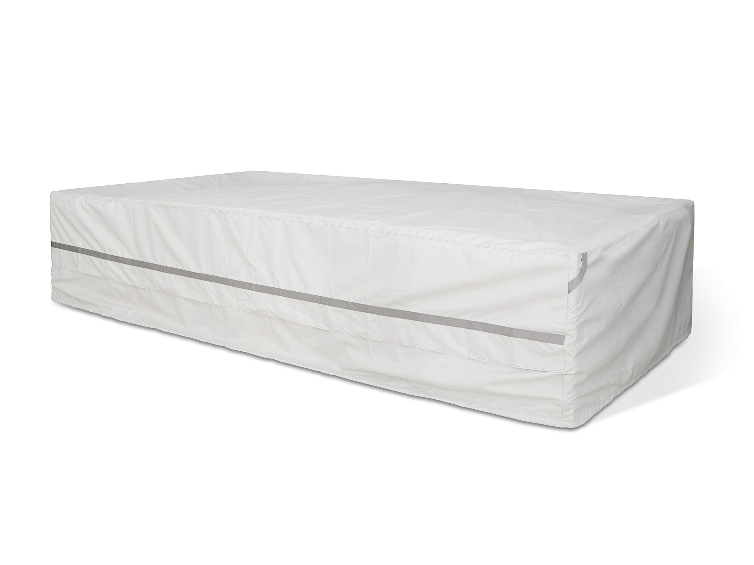Covermates Outdoor Sectional Sofa Cover - Waterproof, UV Resistant, Heavy-Duty Polyester with Drawcord Hem - Perfect for Patio, Deck, and Garden Furniture Protection (Stone Color)