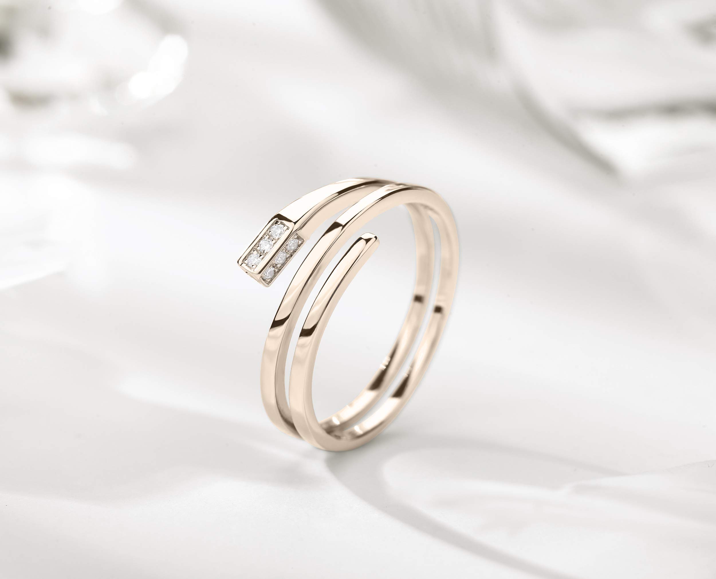 14K Yellow Gold Rectangle Diamond Engagement Ring | Minimalist White Gold Wedding Band | Handmade April Birthstone Promise Ring for Women | Perfect for Proposals, Anniversaries & Everyday Wear