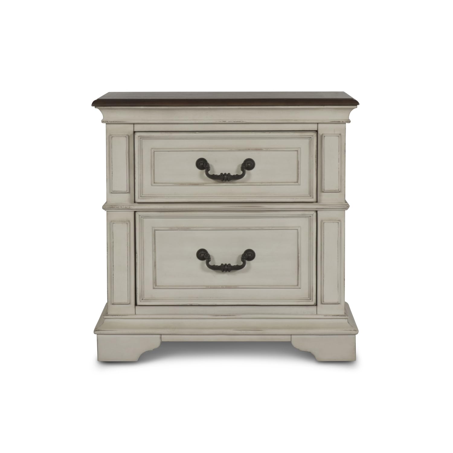 Antique White Anastasia Nightstand - Classic Bedroom Furniture for Home Decor | Perfect for Bedside Storage and Modern Interior Design