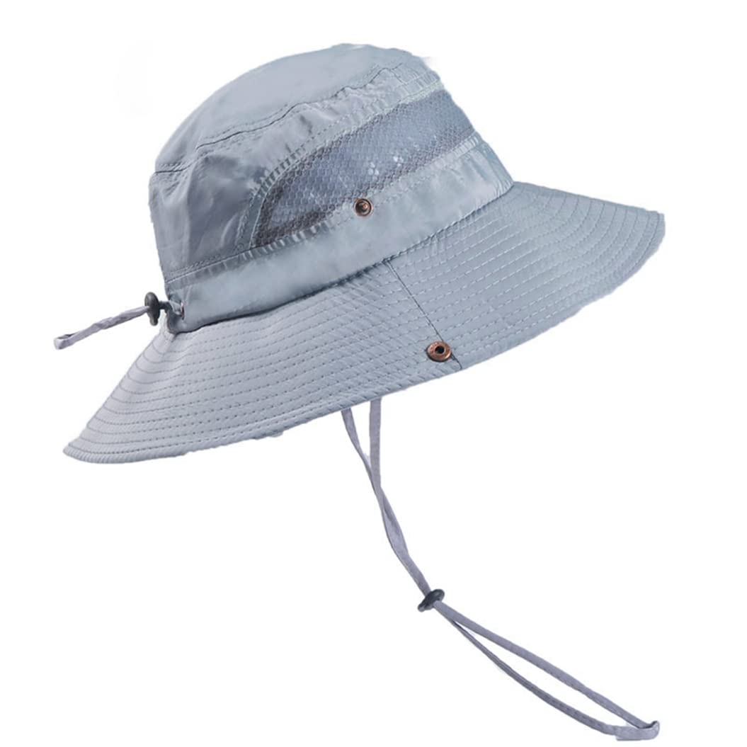 Quick Dry Sun Protection Boonie Hat - Breathable Adjustable Bucket Cap for Men, Fishing & Outdoor Activities - UPF 50+ UV Protection - Dark Grey - Ideal for Hiking, Camping, Beach and Summer Adventures