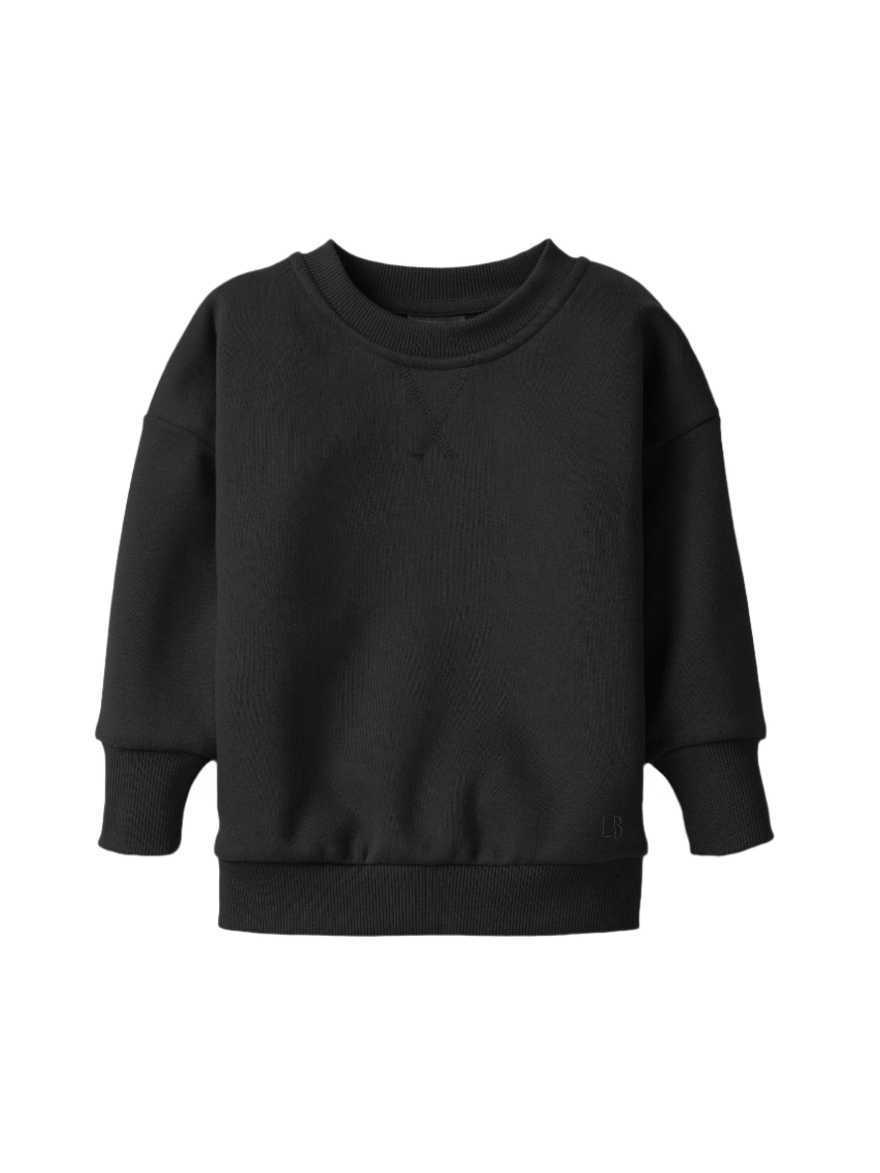 Premium Black Elevated Crewneck Sweatshirt - Soft & Stylish for Casual Wear, Street Fashion & Layering