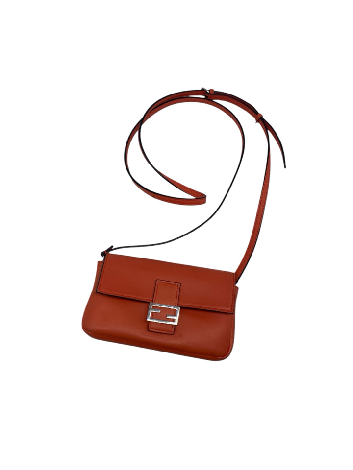 Authentic Fendi Nappa Leather Micro Baguette Bag - Luxury Designer Crossbody Purse for Women | Perfect for Parties, Date Nights & Special Occasions