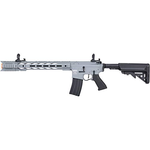 Lancer Tactical LT-25 ProLine M4 SPR Interceptor Airsoft AEG Rifle - High FPS 395 | Gray | Tactical Training & Competitive Airsoft Games