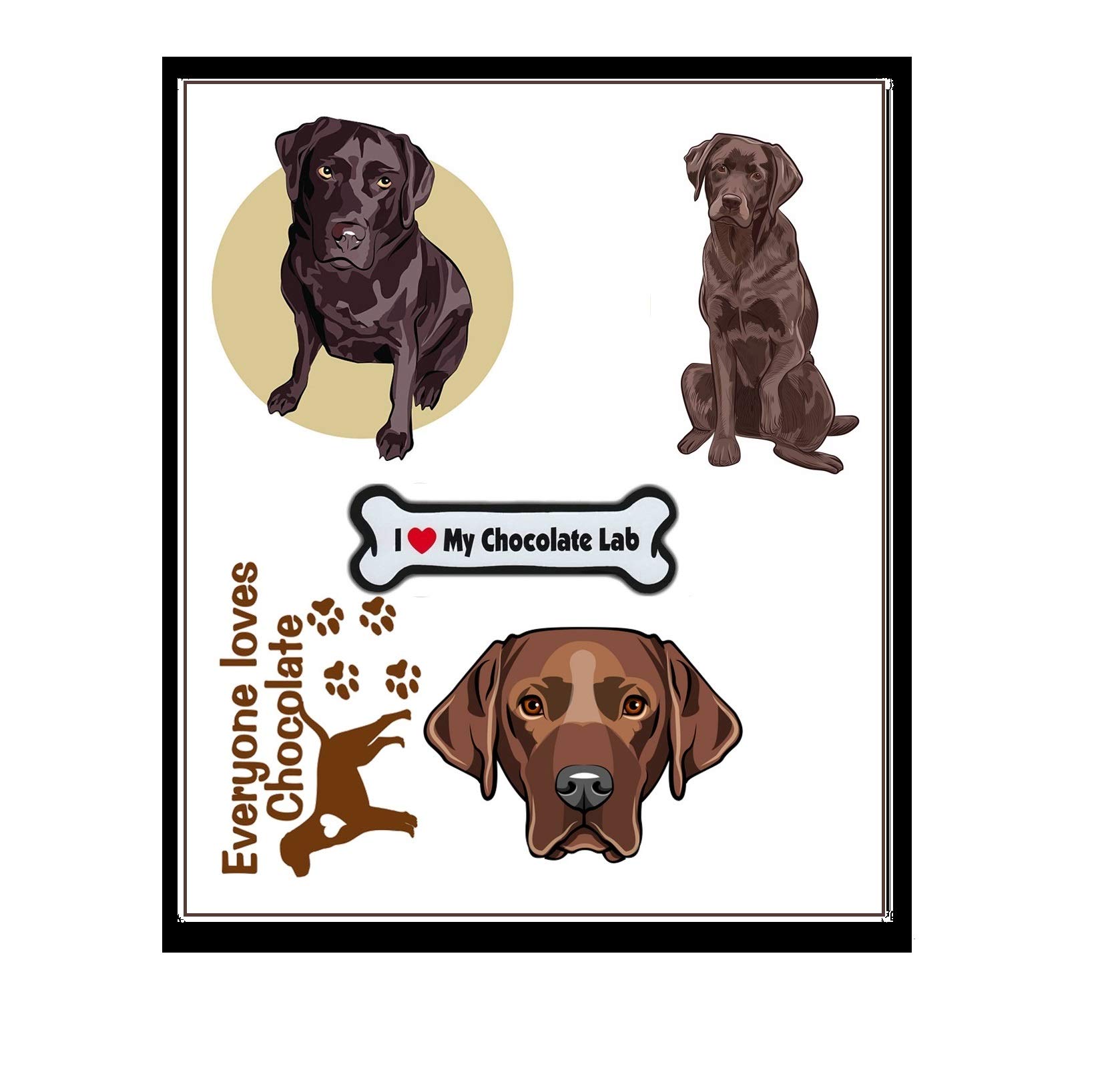 Chocolate Labrador Iron On Transfer Sheet - Custom Dog Apparel Decals for DIY T-Shirts & Gifts | Perfect for Pet Lovers, Dog Owners & Craft Enthusiasts