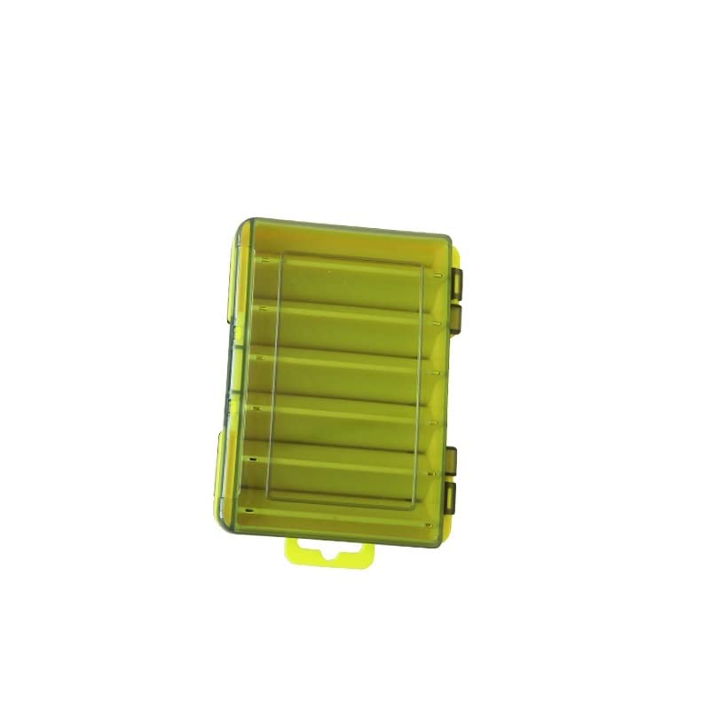 **12-Compartment Double-Sided Fishing Tackle Box - High Strength Lure & Hook Storage Organizer (Lemon Small) - Perfect for Freshwater & Saltwater Fishing Trips**