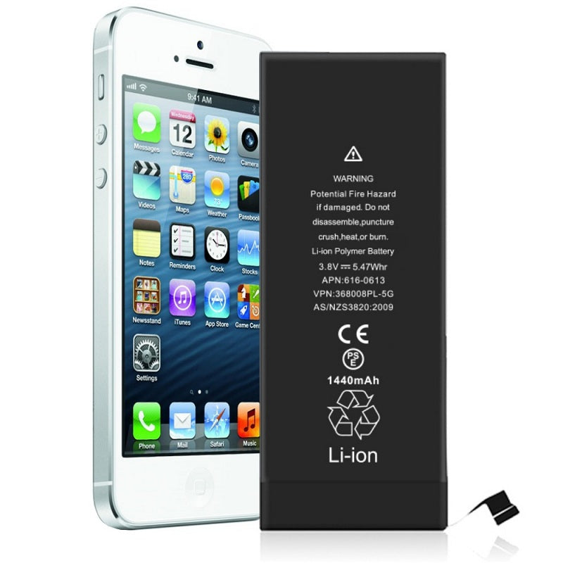 Premium iPhone 5 Battery Replacement - High Capacity Long Lasting Battery for iPhone 5/5S - Perfect for Home DIY Repair & Emergency Power Replacement