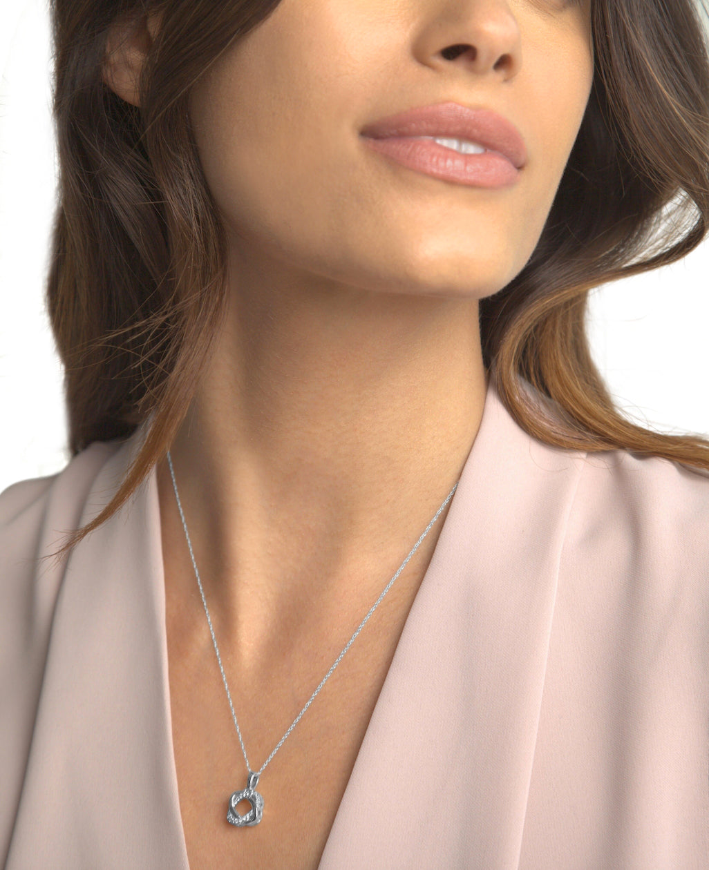 Exquisite Diamond Infinity Necklace for Women - 14K Gold/White Gold/Silver Options - Perfect for Anniversary, Wedding & Valentine's Day Gifts