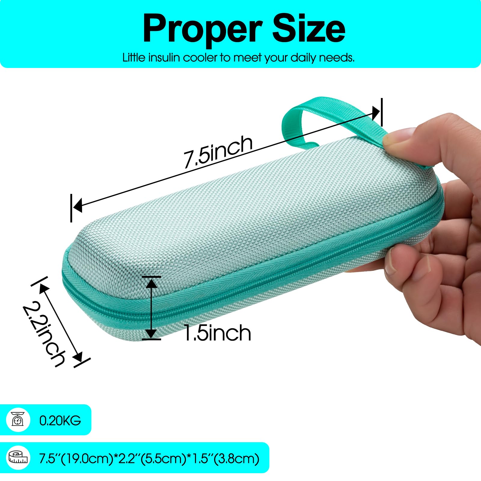 Portable Insulin Cooler Travel Case - Insulated Organizer for Insulin Pens & Diabetic Supplies - Perfect for Travel, Work, and Outdoor Activities (Green)