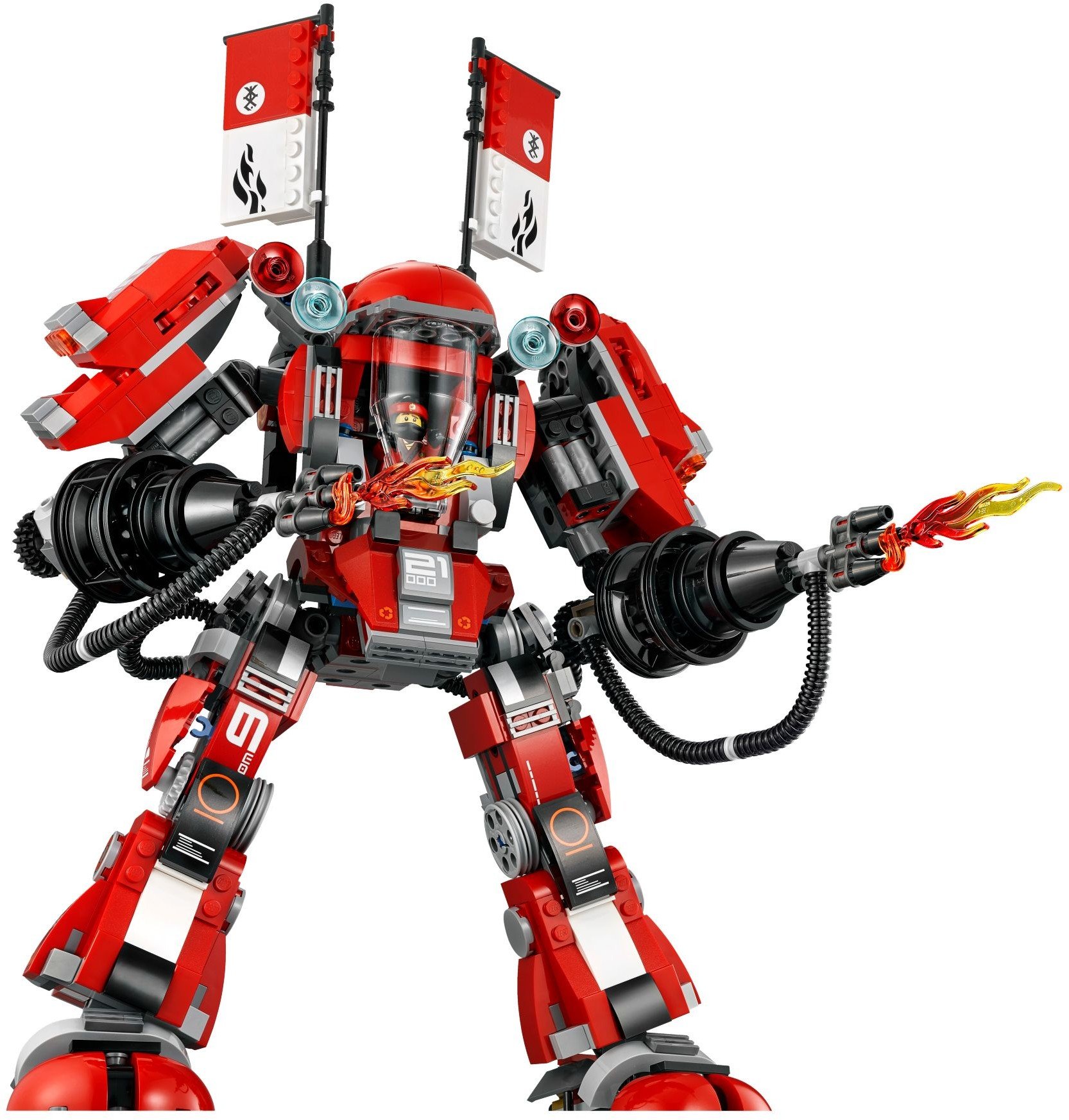 LEGO Ninjago Fire Mech Building Set - 71738 Ninja Robot Toy for Kids, Boys & Girls Ages 6+ - Creative Construction Play for Birthday & Holiday Gifts - Perfect for Action-Packed Ninja Adventures & Display