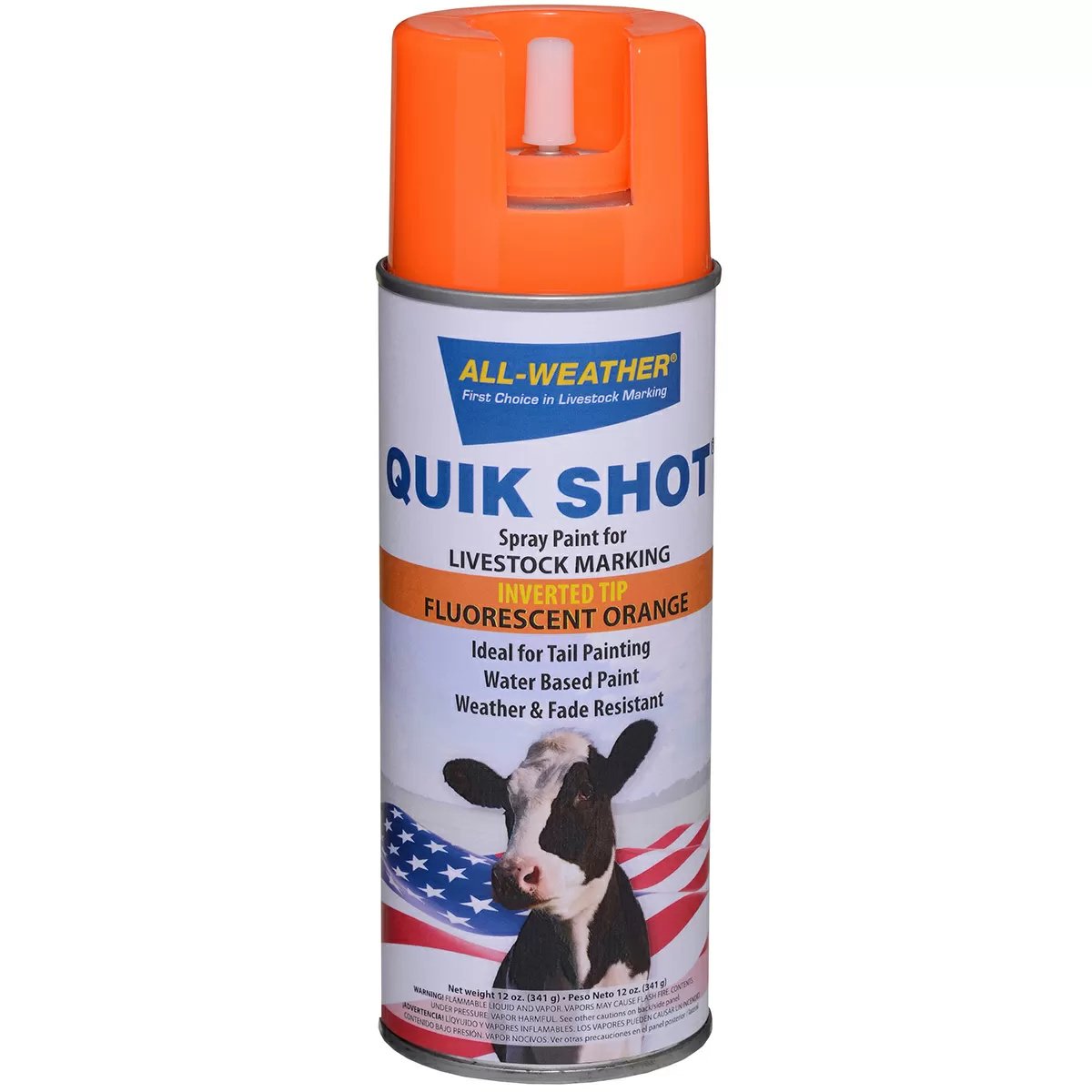 All Weather Quik Shot Inverted Aerosol Marking Paint - Durable Spray Paint for Outdoor Sports, Construction, and Road Marking