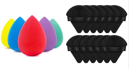 BEAKEY Makeup Sponge Set - Foundation Blending Beauty Sponge for Liquid, Cream & Powder | Flawless Makeup Application | Perfect for Everyday Makeup, Contouring & Professional Use