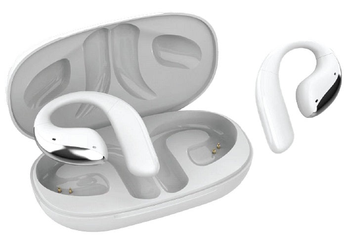 Adesso Xtream T6 Open Ear Bluetooth Earbuds - Wireless Headphones with Touchscreen Charging Case, IPX5 Waterproof, 30H Playtime - Perfect for Running, Cycling & Outdoor Sports
