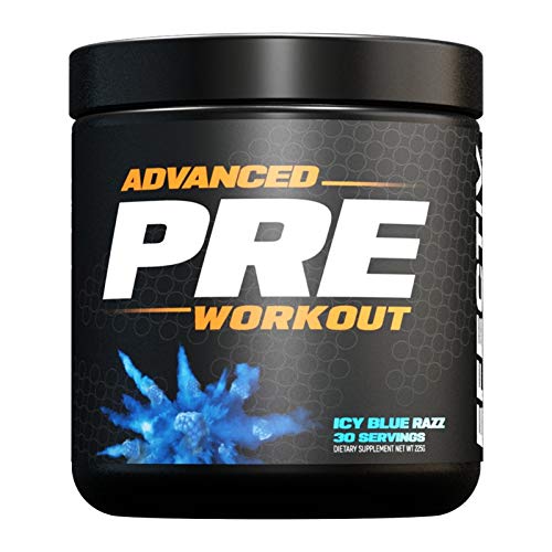 Efectiv Nutrition PRE 225g Pre Workout Powder - Icy Blue Raspberry Flavor | Energy & Endurance Booster for Gym, Running & Fitness Training