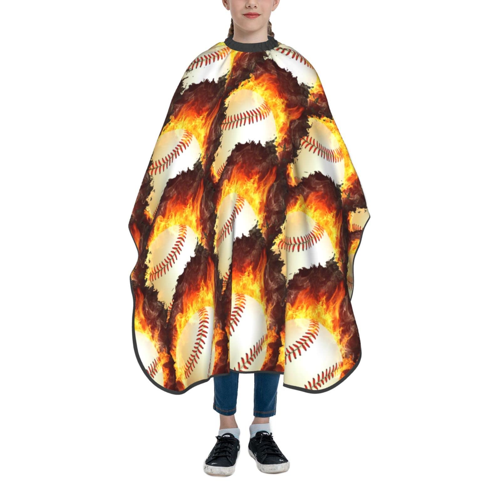 **DJNGN 39x47in Kids Haircut Cape – Adjustable Salon Barber Cape for Softball, Baseball & Hip Hop Styling – Waterproof Hairdressing Apron for Boys & Girls (Perfect for Home, Salon & Sports Events)**