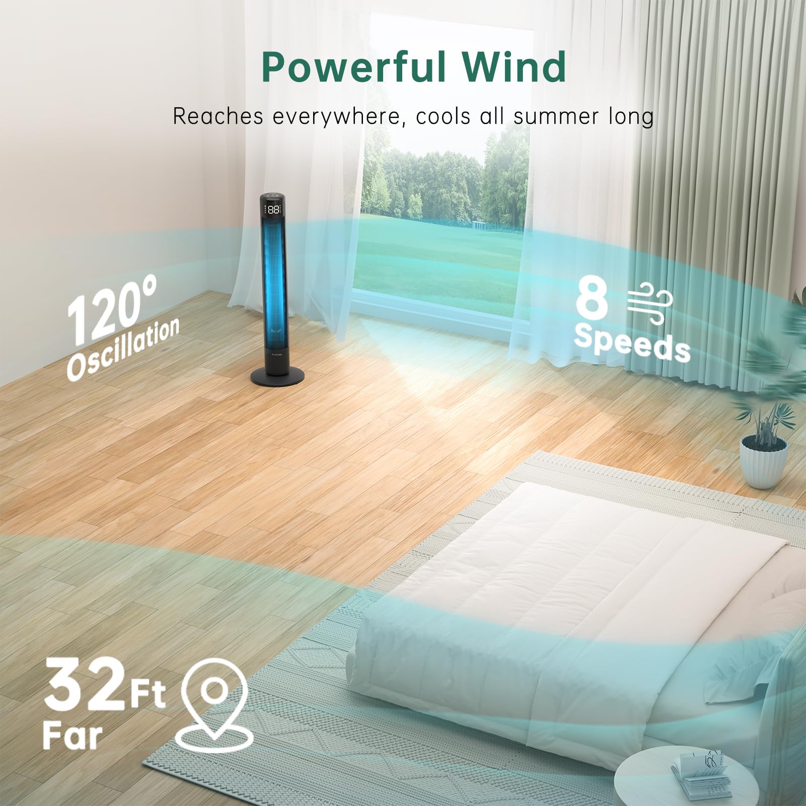 WindMaster Smart Tower Fan Pro - 42