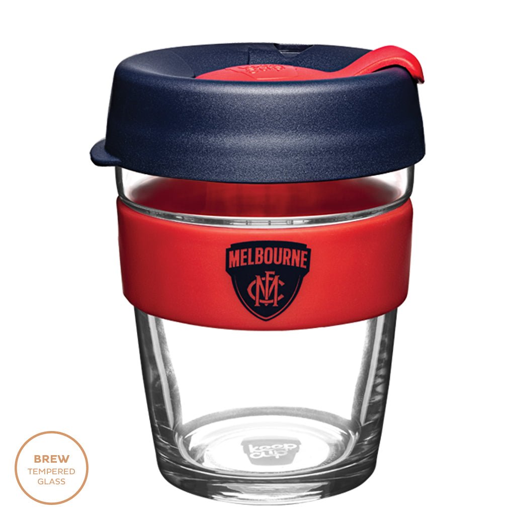KeepCup AFL 12oz Reusable Glass Coffee Cup - Perfect for Home, Office & Travel - Barista Standard Eco-Friendly Mug for Hot & Cold Beverages