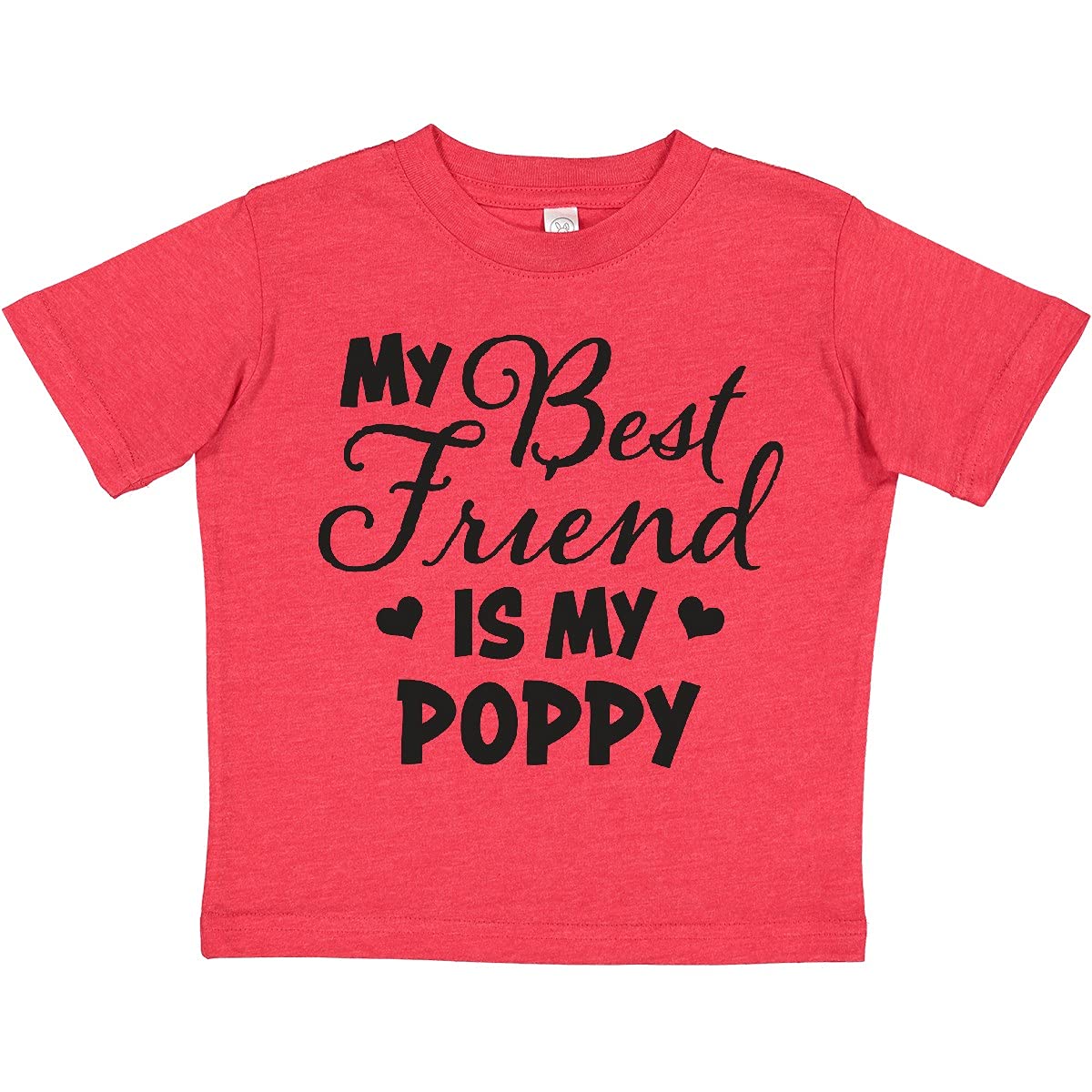My Best Friend is My Poppy with Hearts Toddler T-Shirt - Perfect for Family Outings and Playdates