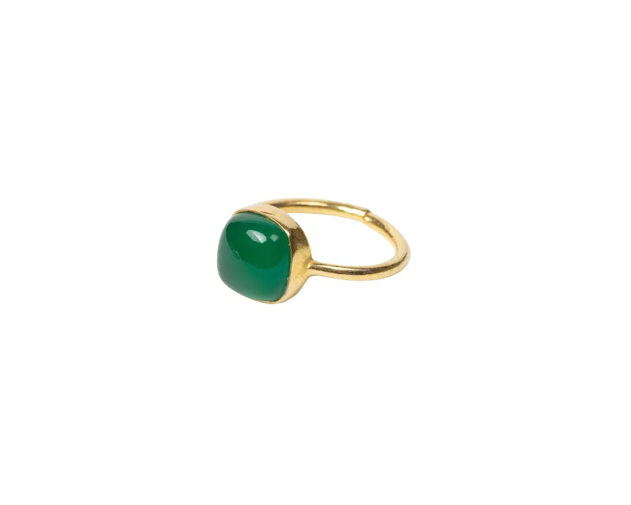 Natural Green Onyx Ring for Women - Handmade Sterling Silver Jewelry - Perfect for Gifts, Weddings & Everyday Wear