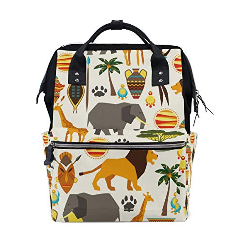 Elephant Diaper Backpack - Large Multifunctional Travel Bag for Moms & School