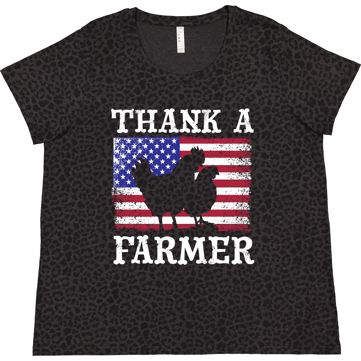 Farming Thank a Farmer Chicken Rooster Women's Plus Size T-Shirt - Comfortable Cotton Tee for Farmers Market, Agriculture Enthusiasts & Rural Lifestyle