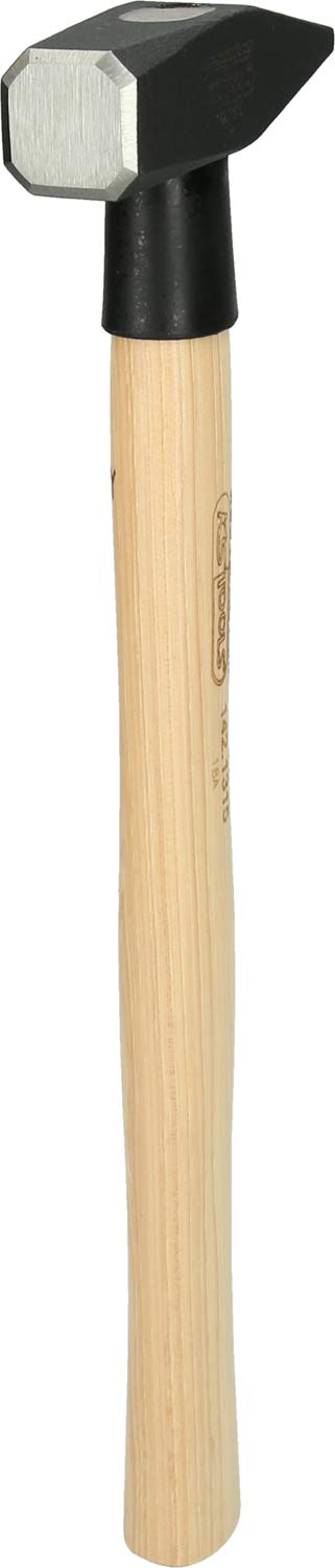 KS Tools 142.1315 Fitters Hammer with Hickory Handle - 400g Professional Metalworking & Woodworking Tool for DIY Projects, Home Repairs, and Construction Work