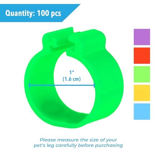 Numbered & Multi-Colored Plastic Poultry Leg Bands - 0.6