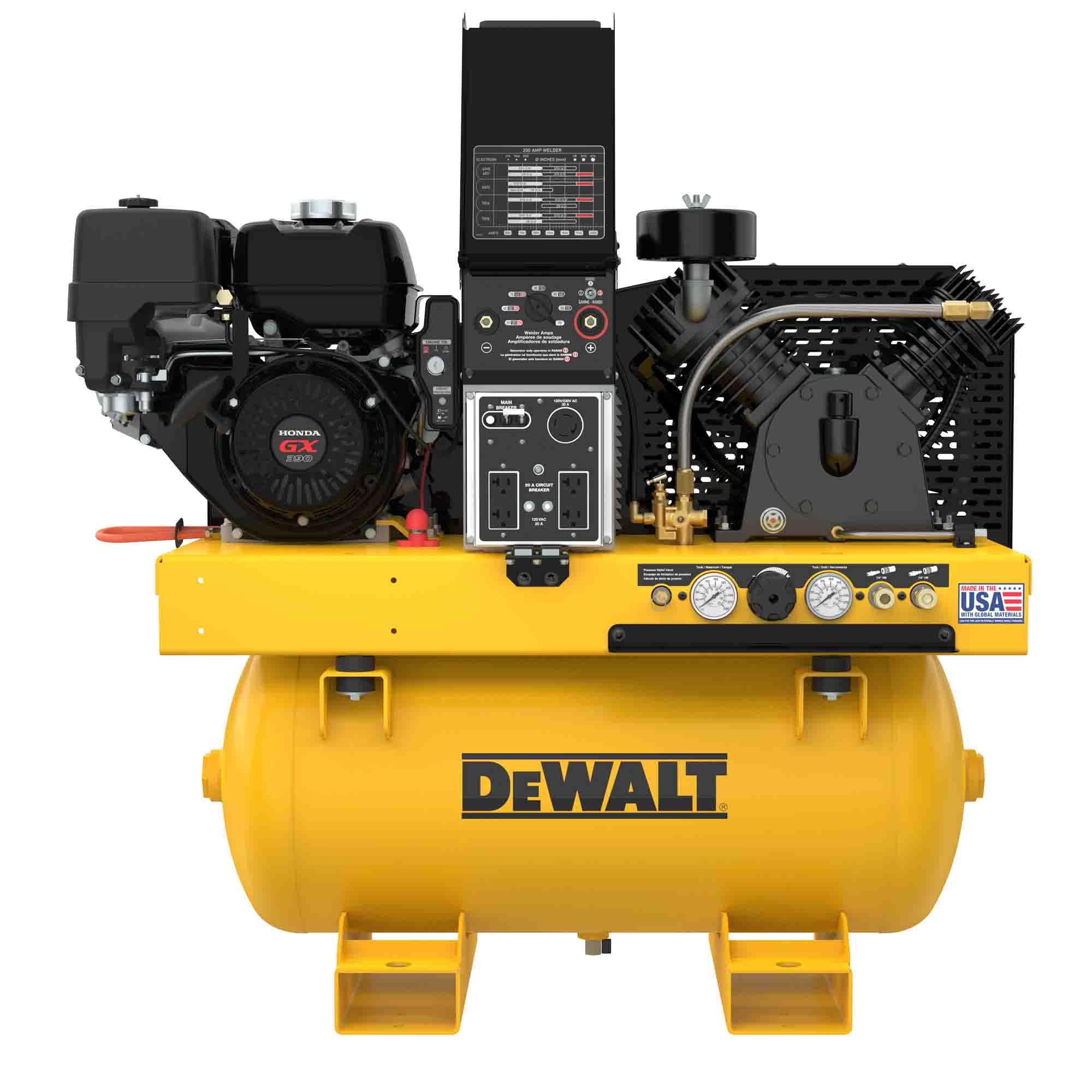 DeWALT DXCMCGW1330 30-Gallon 3-in-1 Truck Mount Air Compressor, Generator & Welder - Heavy Duty for Construction Sites, Job Sites & Mobile Welding