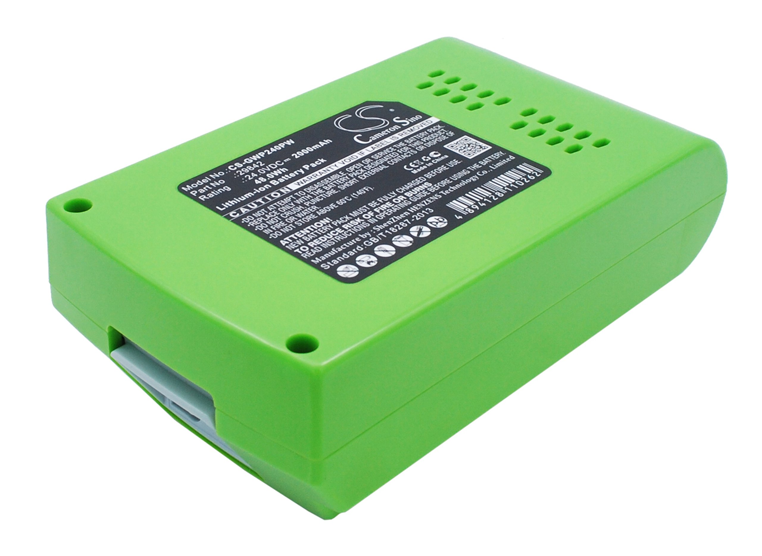 GreenWorks 24V Replacement Battery for 20-Inch & 22-Inch Cordless Pole Hedge Trimmers (Model 24352, G24, G-24) - Perfect for Landscaping, Garden Maintenance & Outdoor Power Tools