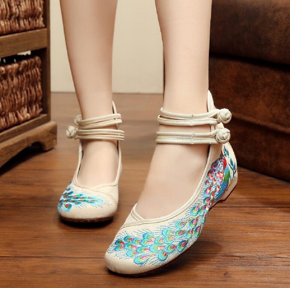 Vintage Chinese Qipao Shoes for Women - Elegant Canvas Embroidery for Prom & Parties