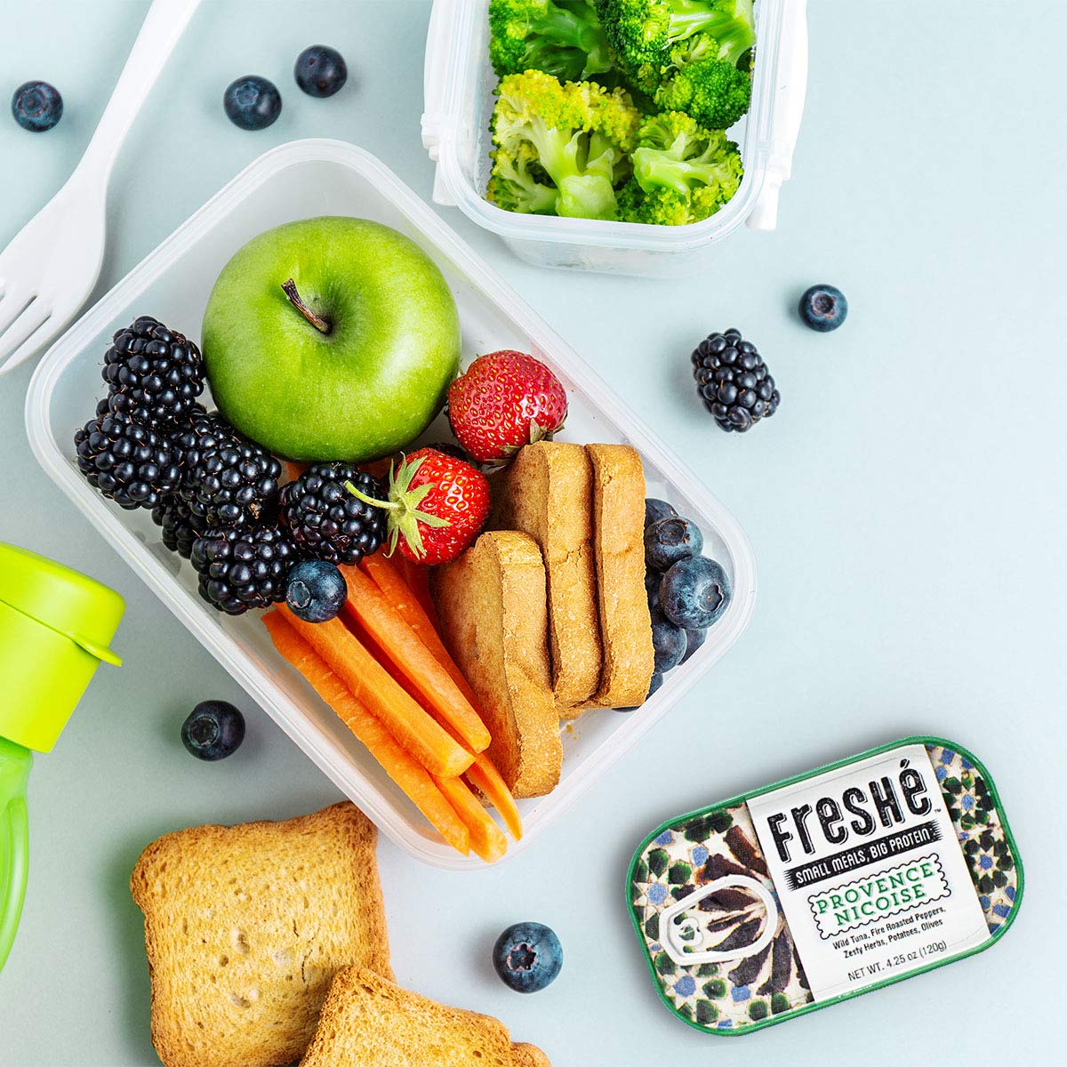 Freshé Gourmet Canned Tuna (Provence Nicoise, 10 Pack) - Healthy High-Protein Snack & Ready-to-Eat Meal - All-Natural, Non-GMO, Wild Caught Tuna - Gluten Free, Keto & Paleo Diet Friendly - Perfect for Lunch Boxes, Camping & Emergency Food Storage