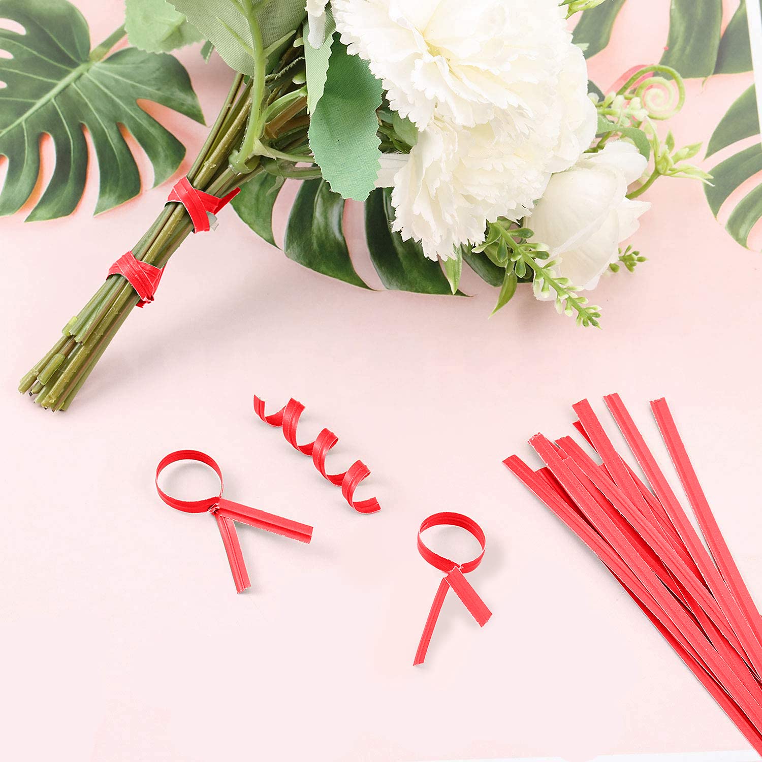 APQ Red Metallic Twist Ties for Bags - 6 Inch 2000 Pack Plastic-Coated Bread Bag Closures | Reusable Heavy-Duty Twisty Ties for Treat Bags, Bakery, Gift Wrapping & Food Storage | Durable Light Metallic Bread Ties for Home & Commercial Use