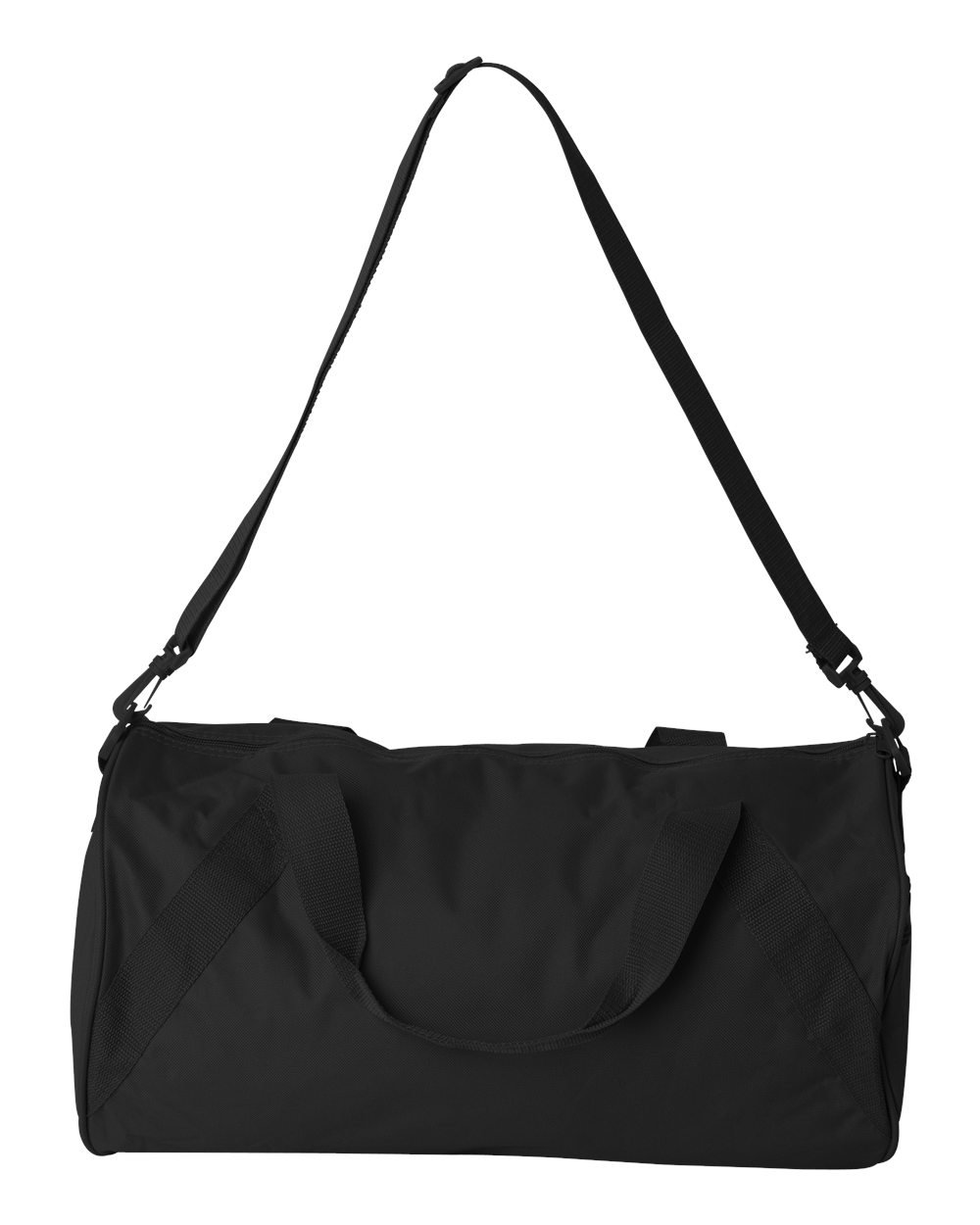 Liberty Bags 8805 Heavy Duty Barrel Duffel Bag - Large Travel Duffel with Shoulder Strap, Water-Resistant Black Nylon - Perfect for Gym, Sports, Camping & Weekend Getaways