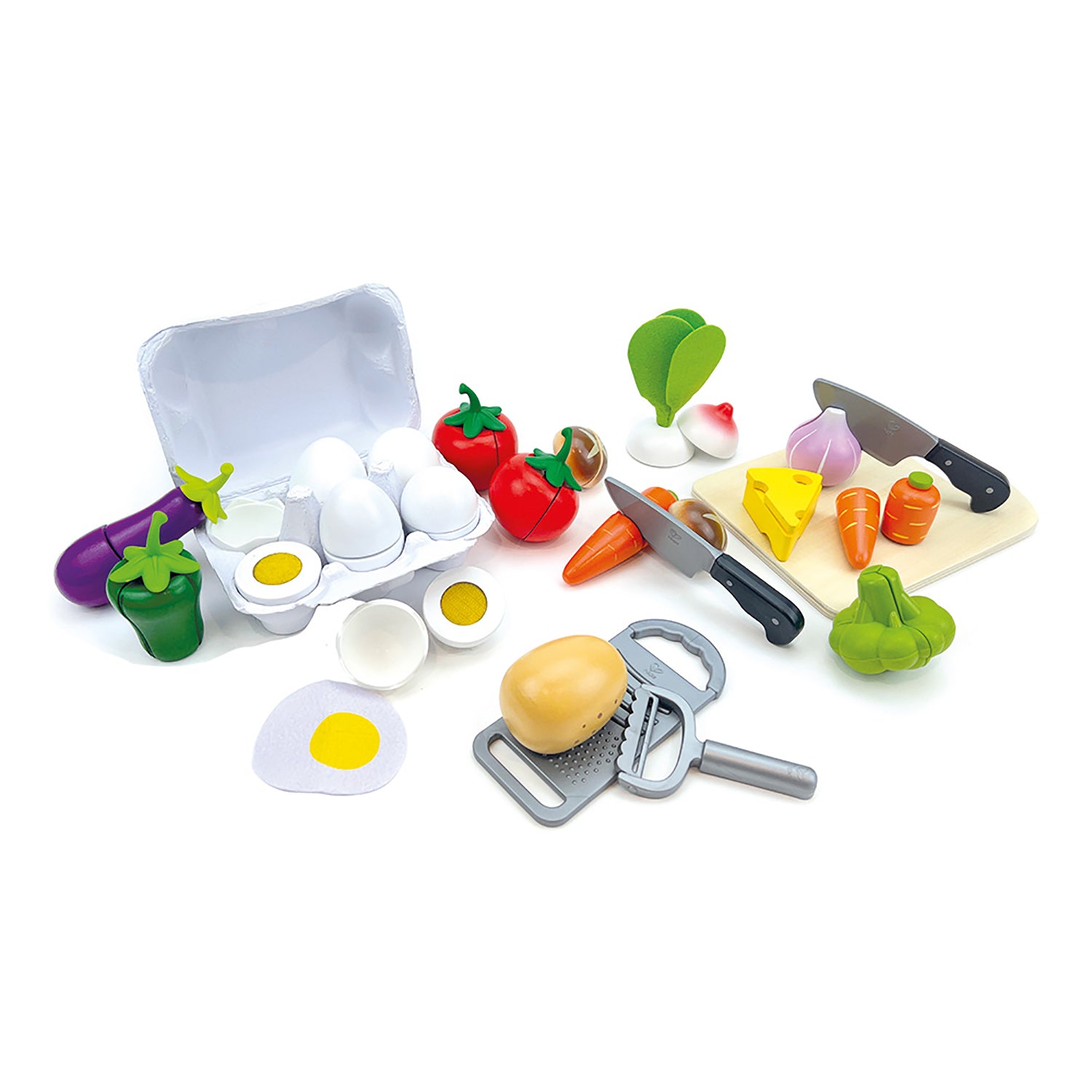 Beleduc XL Cooking Essentials Play Set with Vegetables - Pretend Play Kitchen Toys for Kids, Educational Role-Playing Games for Preschoolers | Perfect for Home, Classroom & Daycare Learning Activities