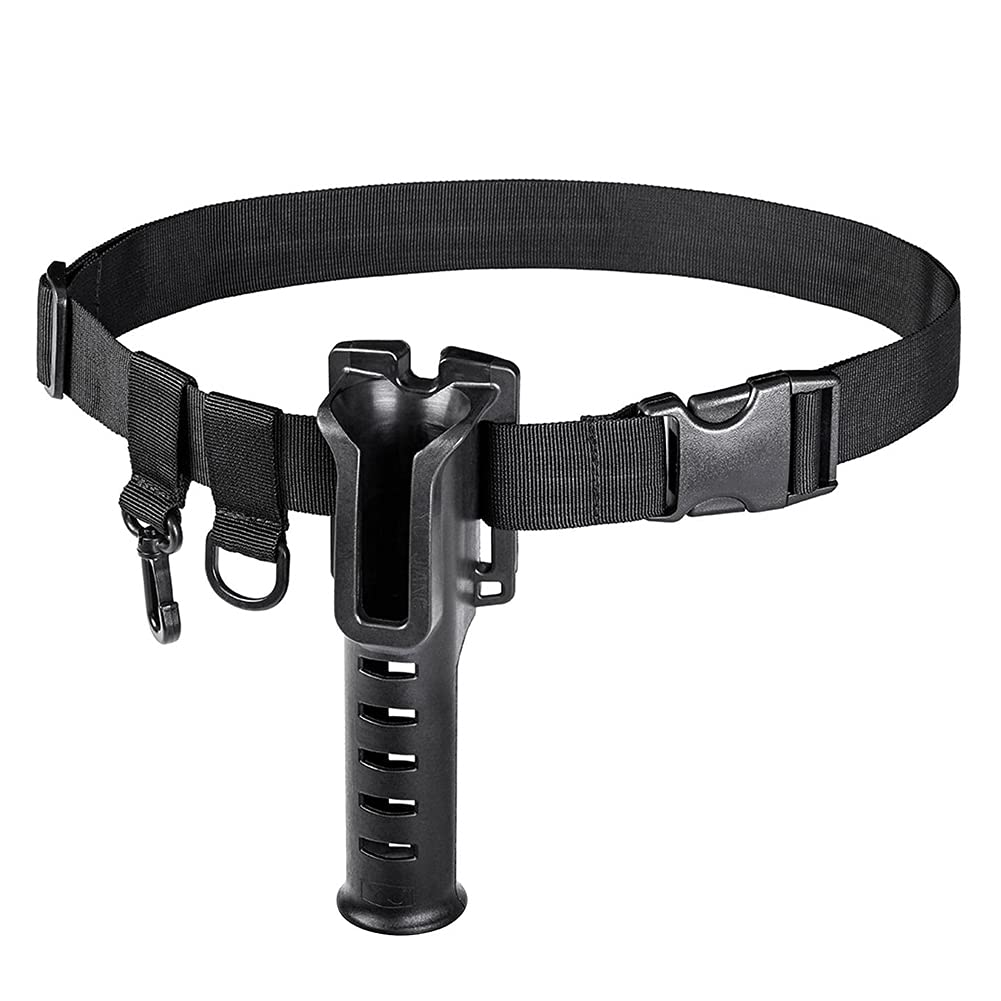 Adjustable Fishing Waist Belt Stand Up Harness - Black Fishing Rod Holder & Support Accessory for Comfortable Stand-Up Fishing | Perfect for Shore, Boat & Kayak Fishing