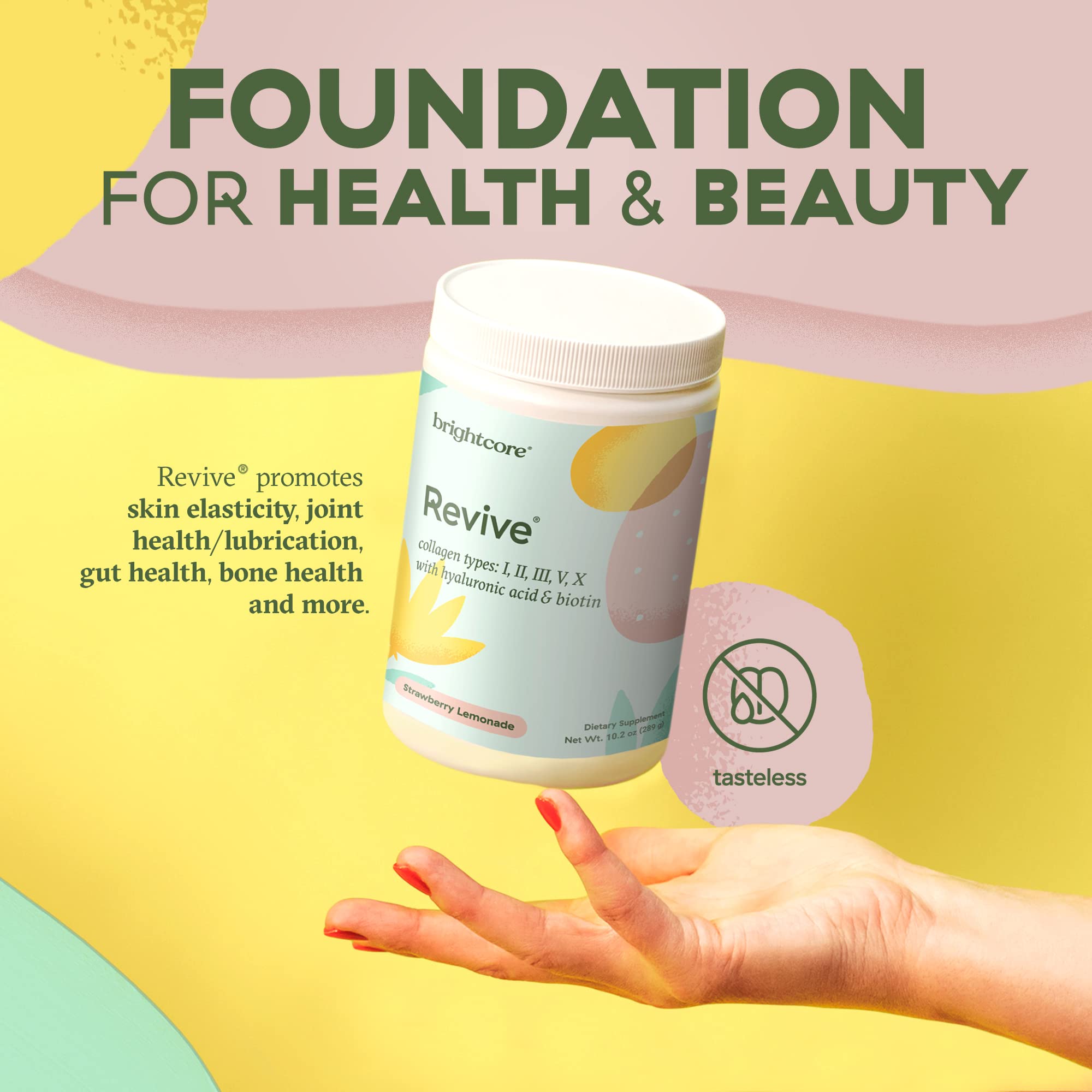 Premium Multi Collagen Protein Powder with Vitamin C & Hyaluronic Acid - Non-GMO, Gluten-Free Supplement for Women & Men - Delicious Strawberry Lemonade Flavor (30 Servings) - Supports Skin, Hair, Nails & Joint Health - Perfect for Post-Workout Recovery & Daily Wellness Routine