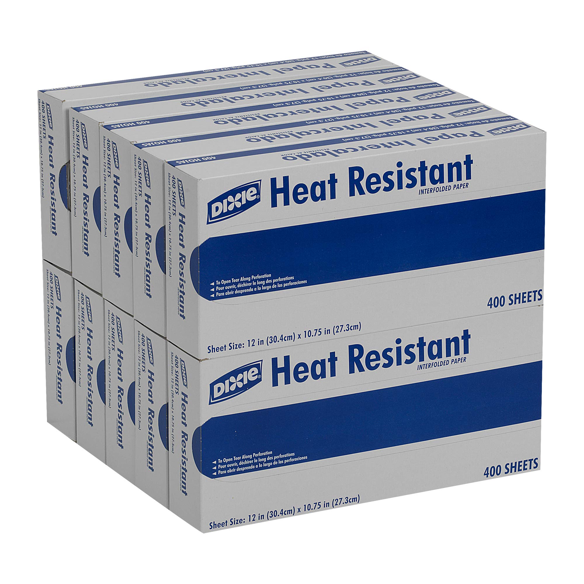 GP PRO Dixie Heat-Resistant Interfolded Paper Liners, White, 10.75 x 12 Inches, 4000 Count (10 Boxes of 400 Liners) – Ideal for Restaurants, Cafes & Food Service Businesses