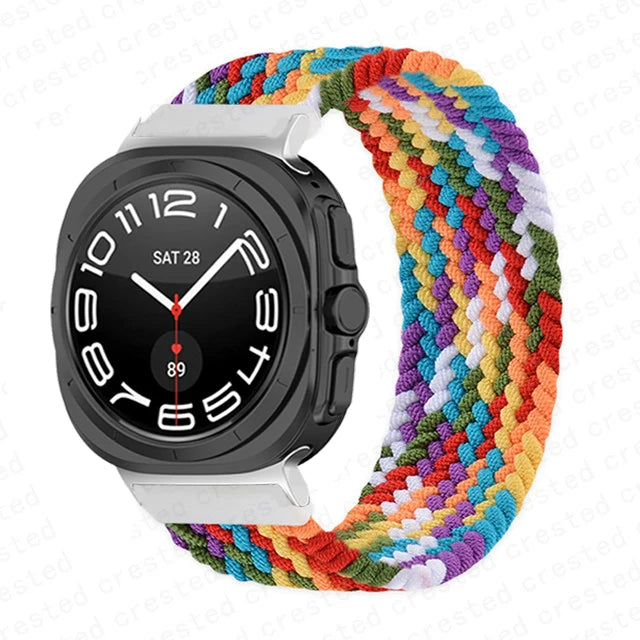 Stretchy Braided Solo Loop Bands for Samsung Galaxy Watch Ultra - Comfortable, Durable & Stylish for Workouts, Running & Everyday Wear