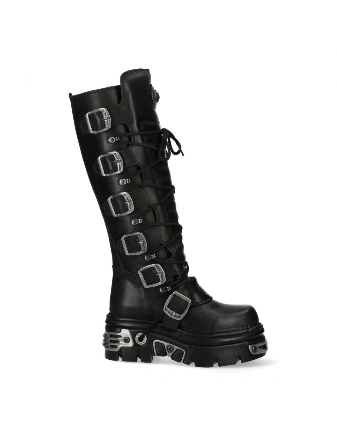 New Rock High Boot Black REACTOR M 272 S1 - Punk Gothic Combat Boots for Men & Women | Perfect for Concerts, Cosplay & Alternative Fashion