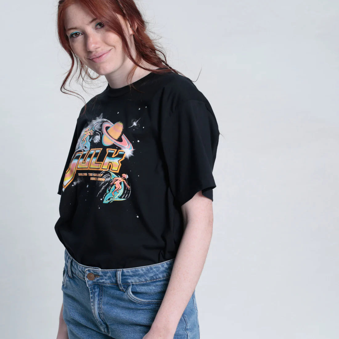Vulk Aliens Graphic T-Shirt for Men & Women - Cool Alien Print Tee - Casual Streetwear for Everyday Wear, Parties & Gifts